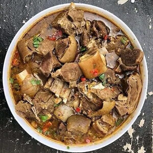 Goat meat pepper soup with yam